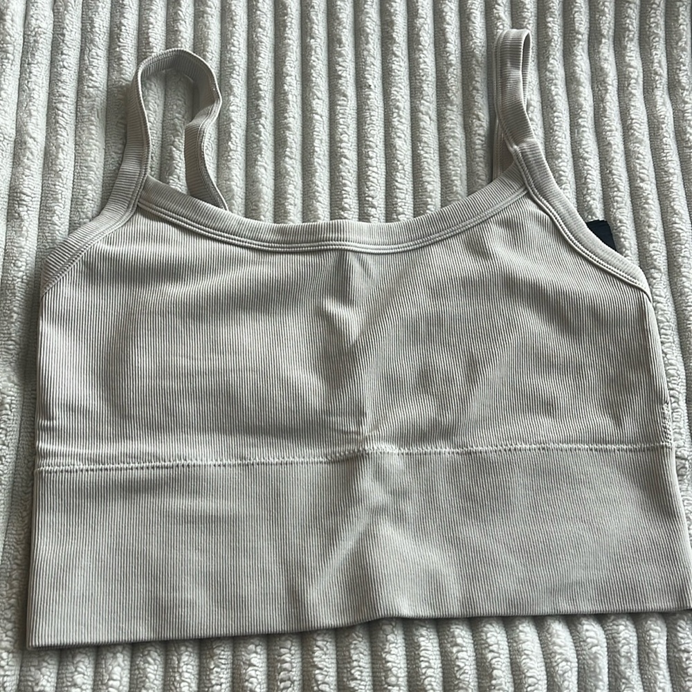Seamless Medium Support Ribbed Sports Bra Tank